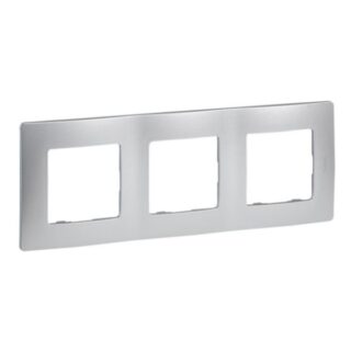 LEGRAND Niloé Plaque Niloé 3 postes Argent – 096725