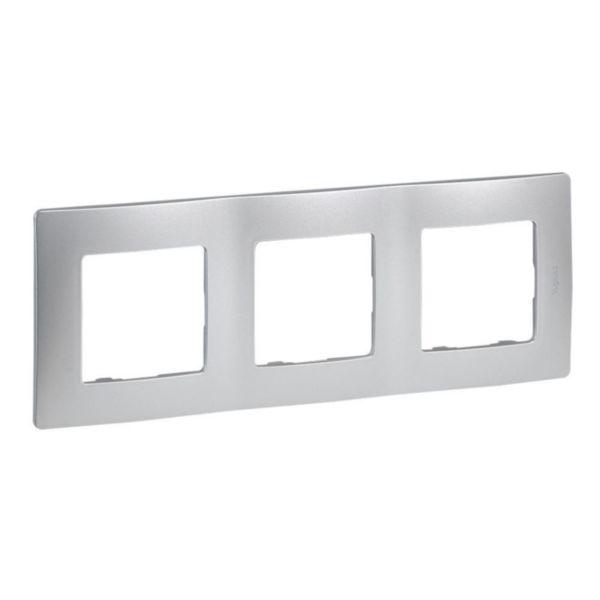 LEGRAND Niloé Plaque Niloé 3 postes Argent – 096725