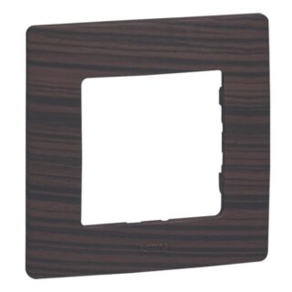 LEGRAND Niloé Plaque 1 poste bois foncé – 397091