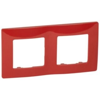 LEGRAND Niloé Plaque 2 postes Rouge – 665022
