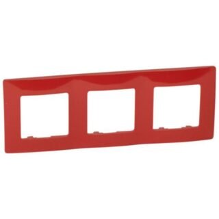 LEGRAND Niloé Plaque 3 postes Rouge – 665023