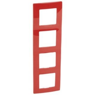 LEGRAND Niloé Plaque 4 postes Rouge – 665024