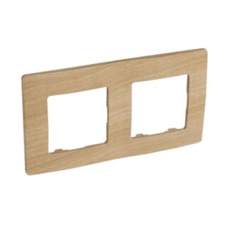 LEGRAND Niloé Plaque 2 postes bois clair – 397096