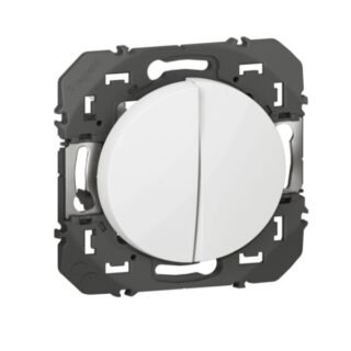 LEGRAND Dooxie Double interrupteur ou va-et-vient 10AX blanc - 600002