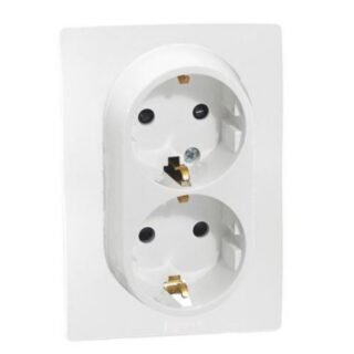 LEGRAND Niloé Prise 2x2P+T schuko éclipse 1 poste griffes blanc – 764544