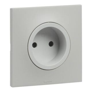 LEGRAND Urbano Prise 2 poles F/B avec éclips gris – UB3110GR