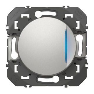 LEGRAND Dooxie Interrupteur ou va-et-vient avec voyant lumineux 10AX alu - 600111