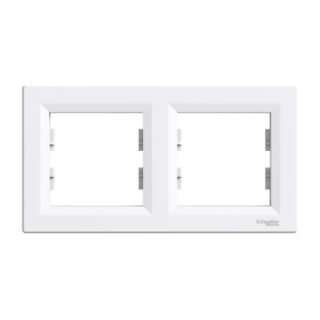 SCHNEIDER Asfora Plaque 2 postes horizontal blanc - EPH5800221