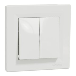 SCHNEIDER Asfora Double va et vient, auto blanc – EPH0600121