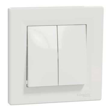 SCHNEIDER Asfora Double va et vient, auto blanc – EPH0600121