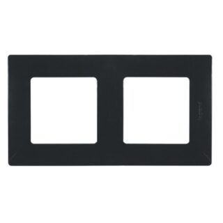 LEGRAND Niloé Plaque 2 postes Onyx - 096711
