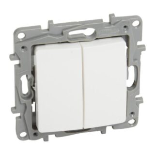 LEGRAND Niloé Double va-et-vient 10AX 250 V~ fixation à griffes blanc - 764502