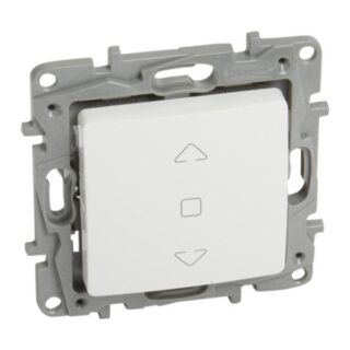 LEGRAND Niloé Poussoir pour volet roulant 3 positions fixation à griffes blanc – 764512