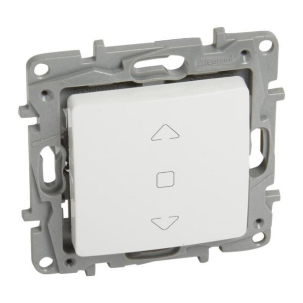 LEGRAND Niloé Poussoir pour volet roulant 3 positions fixation à griffes blanc – 764512