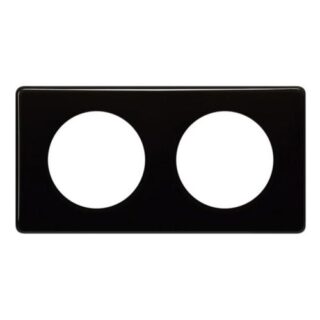 LEGRAND Céliane Plaque Laqué 2 postes finition Noir - 066682
