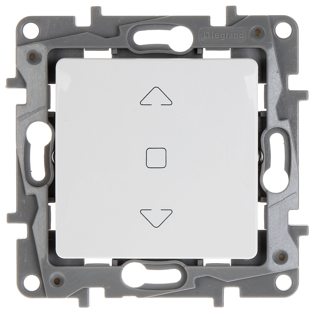 LEGRAND Niloé Interrupteur pour volet roulant 3 positions fixation à griffes blanc – 764511 – Image 2