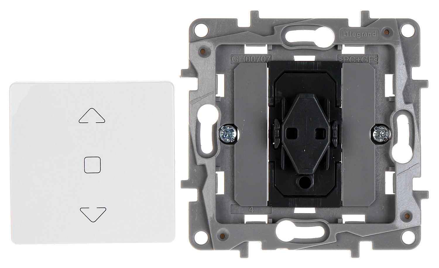 LEGRAND Niloé Interrupteur pour volet roulant 3 positions fixation à griffes blanc – 764511 – Image 3