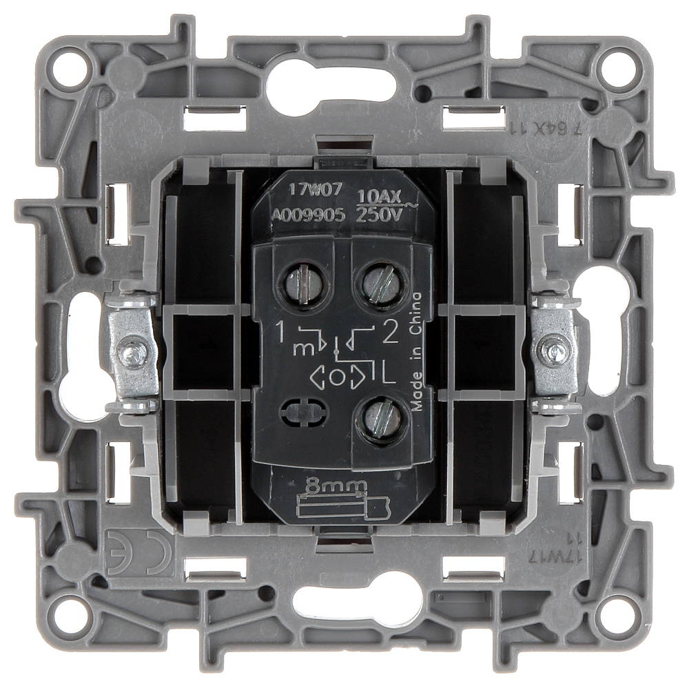 LEGRAND Niloé Interrupteur pour volet roulant 3 positions fixation à griffes blanc – 764511 – Image 5