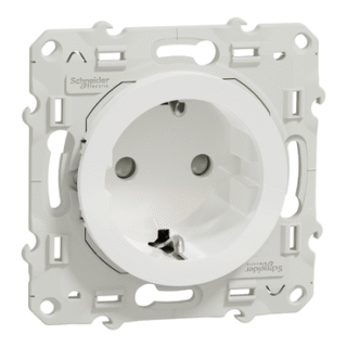 SCHNEIDER Odace Prise de courant 2P+T blanc - S520057