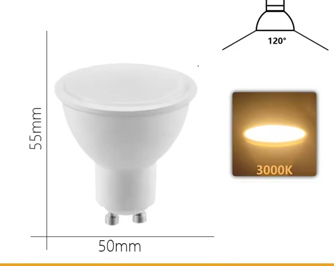 CASALUM Ampoule LED GU10 36° 230V 7W 3000K - LEDGU107W3000K