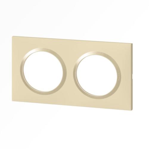 LEGRAND Dooxie Plaque carrée 2 postes finition dune – 600812 – Image 2