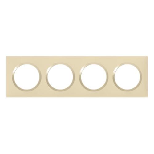 LEGRAND Dooxie Plaque carrée 4 postes finition dune – 600814