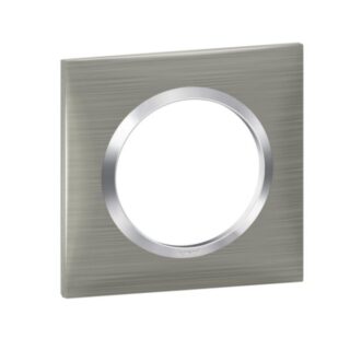 LEGRAND Dooxie Plaque carrée 1 poste finition effet inox brossé – 600871