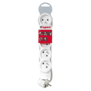 LEGRAND Rallonge multiprise extra-plate équipée de 5 prises 2P+T 16A 1.5m – 050058