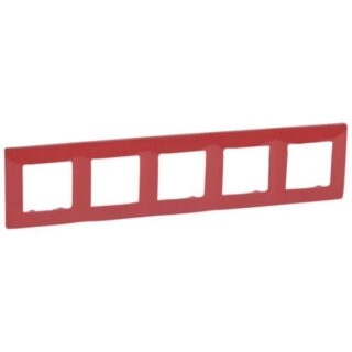 LEGRAND Niloé Plaque 5 postes Rouge – 665025