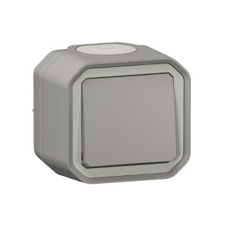 LEGRAND Plexo Interrupteur ou va-et-vient livré complet pour fixation saillie étanche gris IP55 - 069711L